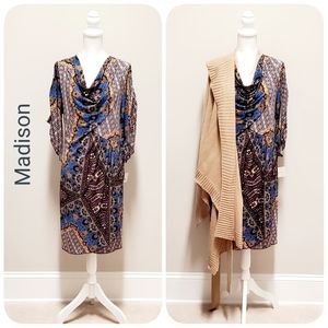 [Madison] Cowl Neck Floral Dress